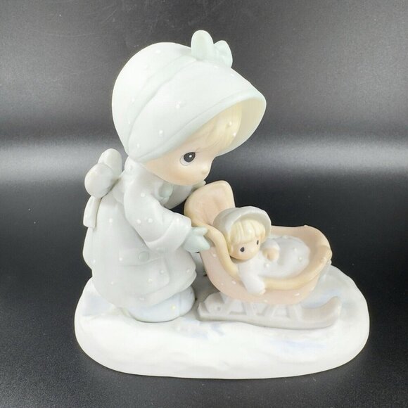 Vintage Precious Moments January 1987 Samuel J Butcher Ceramic Figurine Figure - Picture 10 of 11